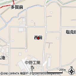 愛知県阿久比町（知多郡）草木（西前）周辺の地図