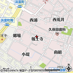 愛知県安城市上条町（報土寺）周辺の地図