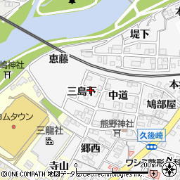 愛知県岡崎市久後崎町周辺の地図