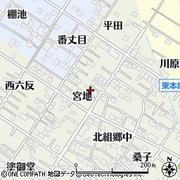 愛知県岡崎市大和町宮地28周辺の地図