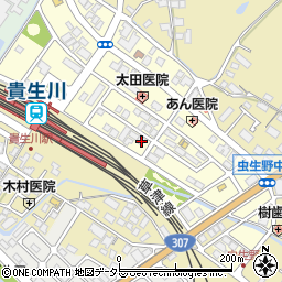 滋賀県甲賀市水口町虫生野中央65周辺の地図