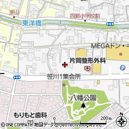 大戸屋四日市笹川店周辺の地図