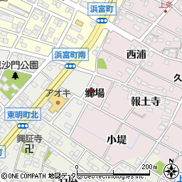 愛知県安城市上条町郷場周辺の地図