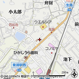 cafe しょぱん 東浦店周辺の地図