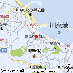 川奈区民会館周辺の地図