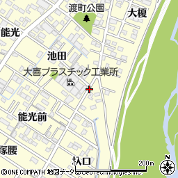 愛知県岡崎市渡町池田周辺の地図
