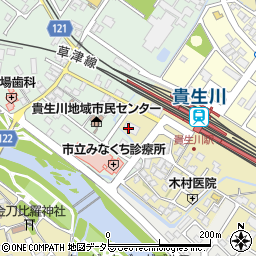 ヤマザキＹショップ花野果市貴生川店周辺の地図