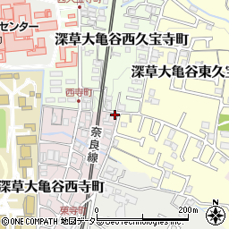 京都府京都市伏見区深草大亀谷西寺町78周辺の地図