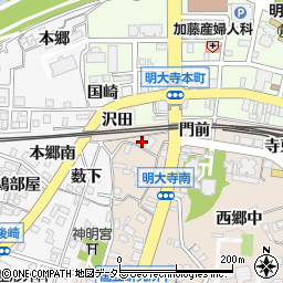 愛知県岡崎市明大寺町西郷中7周辺の地図