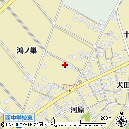 愛知県安城市福釜町鴻ノ巣周辺の地図