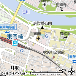 愛知県岡崎市上明大寺町周辺の地図