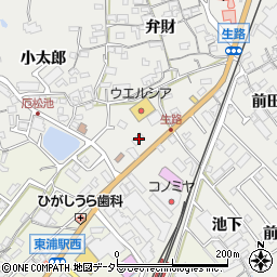 愛知県知多郡東浦町生路池下112周辺の地図