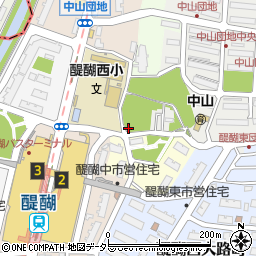京都府京都市伏見区醍醐中山町64-1周辺の地図
