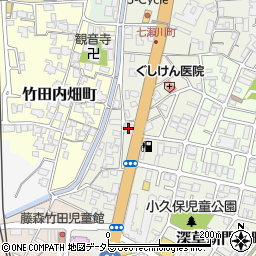 京都中央信用金庫竹田南支店周辺の地図