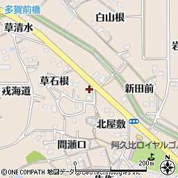 愛知県知多郡阿久比町草木草石根26周辺の地図