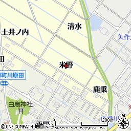 愛知県岡崎市東本郷町（米野）周辺の地図