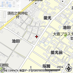 愛知県岡崎市筒針町池田50周辺の地図
