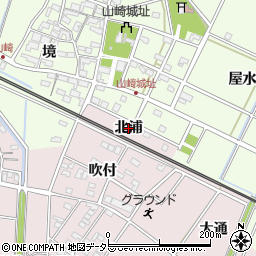 愛知県安城市上条町（北浦）周辺の地図