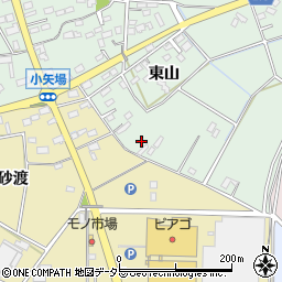 愛知県安城市箕輪町東山117周辺の地図