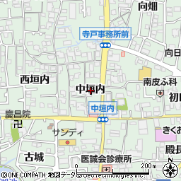 京都府向日市寺戸町中垣内周辺の地図