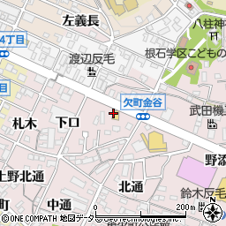 愛知県岡崎市欠町石ケ崎下タ通周辺の地図
