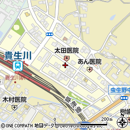 滋賀県甲賀市水口町虫生野中央76周辺の地図