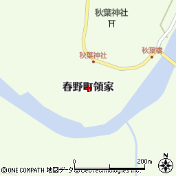 静岡県浜松市天竜区春野町領家周辺の地図