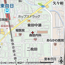 京都府向日市寺戸町（渋川）周辺の地図