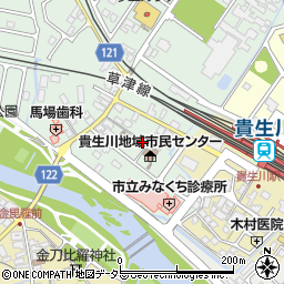 滋賀県甲賀市水口町貴生川周辺の地図