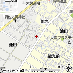 愛知県岡崎市筒針町池田51周辺の地図