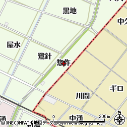 愛知県安城市山崎町惣作周辺の地図