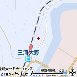 愛知県新城市富栄外貝津周辺の地図