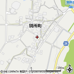 兵庫県加西市別所町353-1周辺の地図