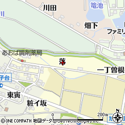 愛知県知多市新舞子落周辺の地図