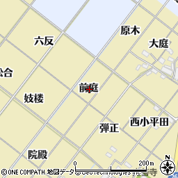 愛知県岡崎市新堀町前庭周辺の地図
