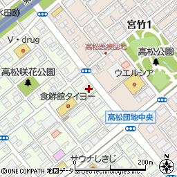 静岡高松郵便局周辺の地図