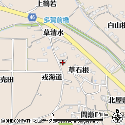 愛知県知多郡阿久比町草木草石根36周辺の地図