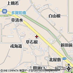 愛知県知多郡阿久比町草木草石根19周辺の地図