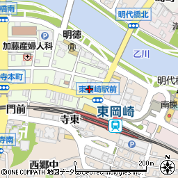 メリケン東岡崎店周辺の地図