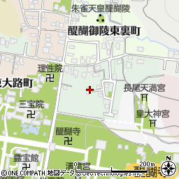 京都府京都市伏見区醍醐赤間南裏町周辺の地図