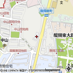 京都府京都市伏見区醍醐中山町41周辺の地図