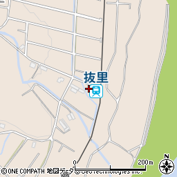 静岡県島田市川根町抜里1127周辺の地図