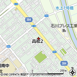 ファミリーマート静岡高松二丁目店周辺の地図