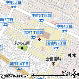愛知県岡崎市若宮町周辺の地図