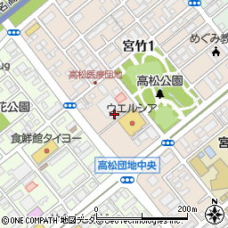 宮竹一・二丁目公民館周辺の地図