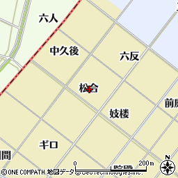 愛知県岡崎市新堀町松合周辺の地図