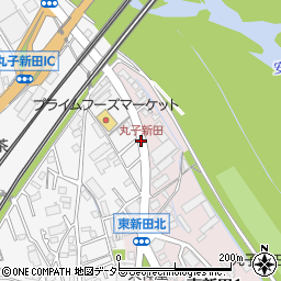 丸子新田周辺の地図