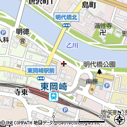 愛知県岡崎市明大寺町川端周辺の地図