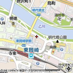 愛知県岡崎市明大寺町（川端）周辺の地図
