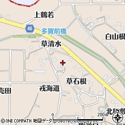 愛知県知多郡阿久比町草木草石根5周辺の地図